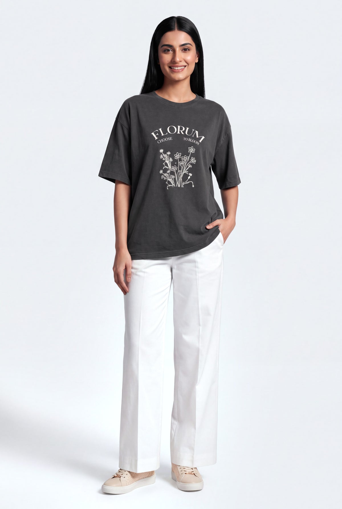 Grey Oversized T-Shirt - Hustle N Holla