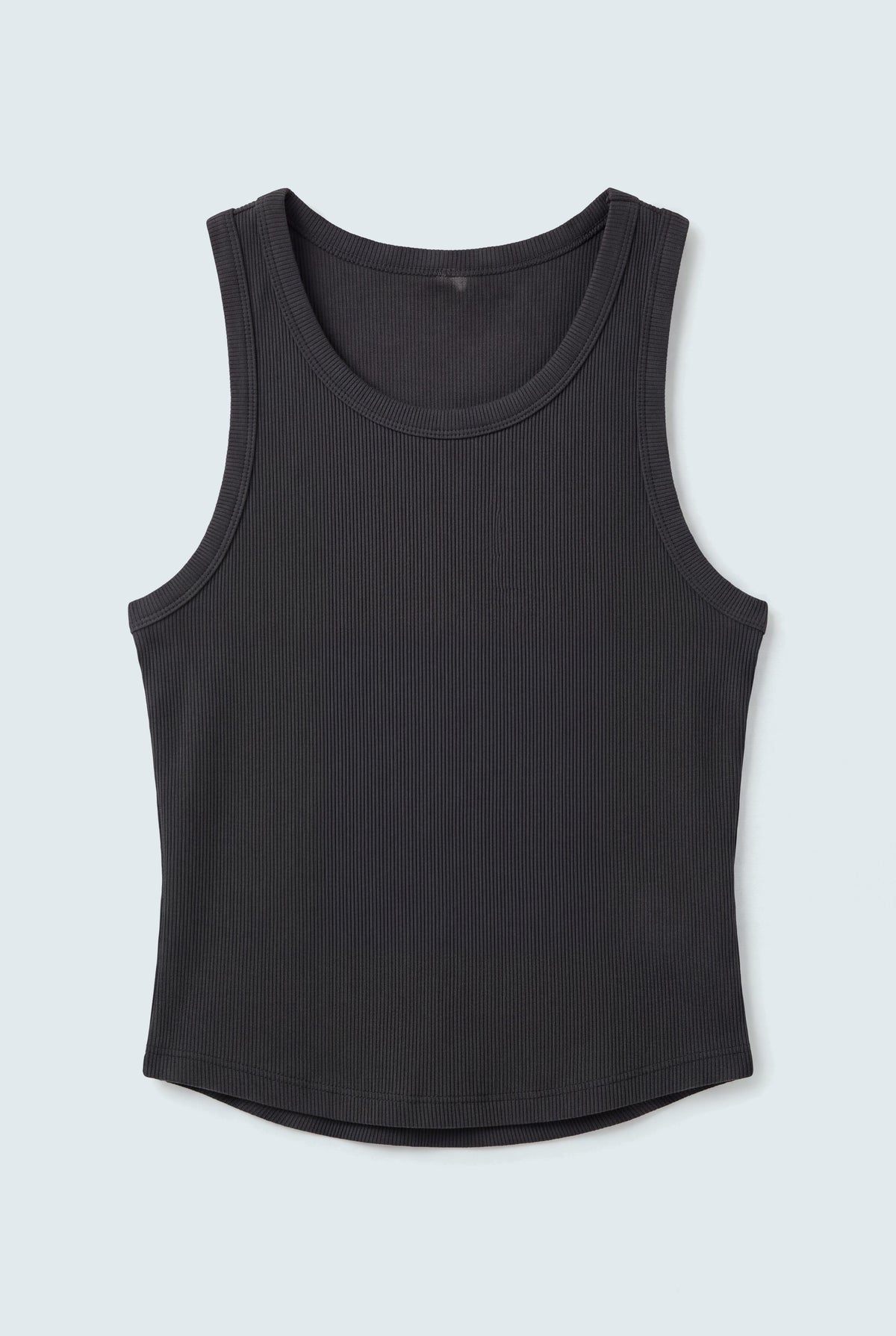 Gun Metal Grey Ribbed Tank Top - Hustle N Holla