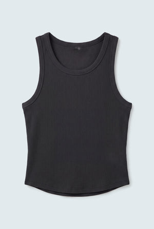 Gun Metal Grey Ribbed Tank Top - Hustle N Holla