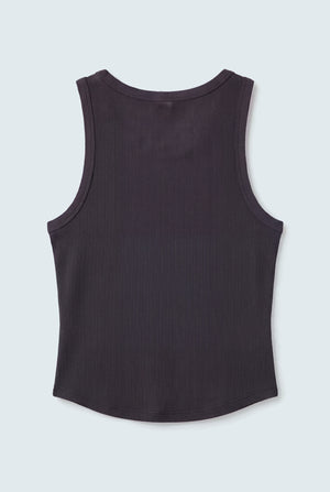 Gun Metal Grey Ribbed Tank Top - Hustle N Holla
