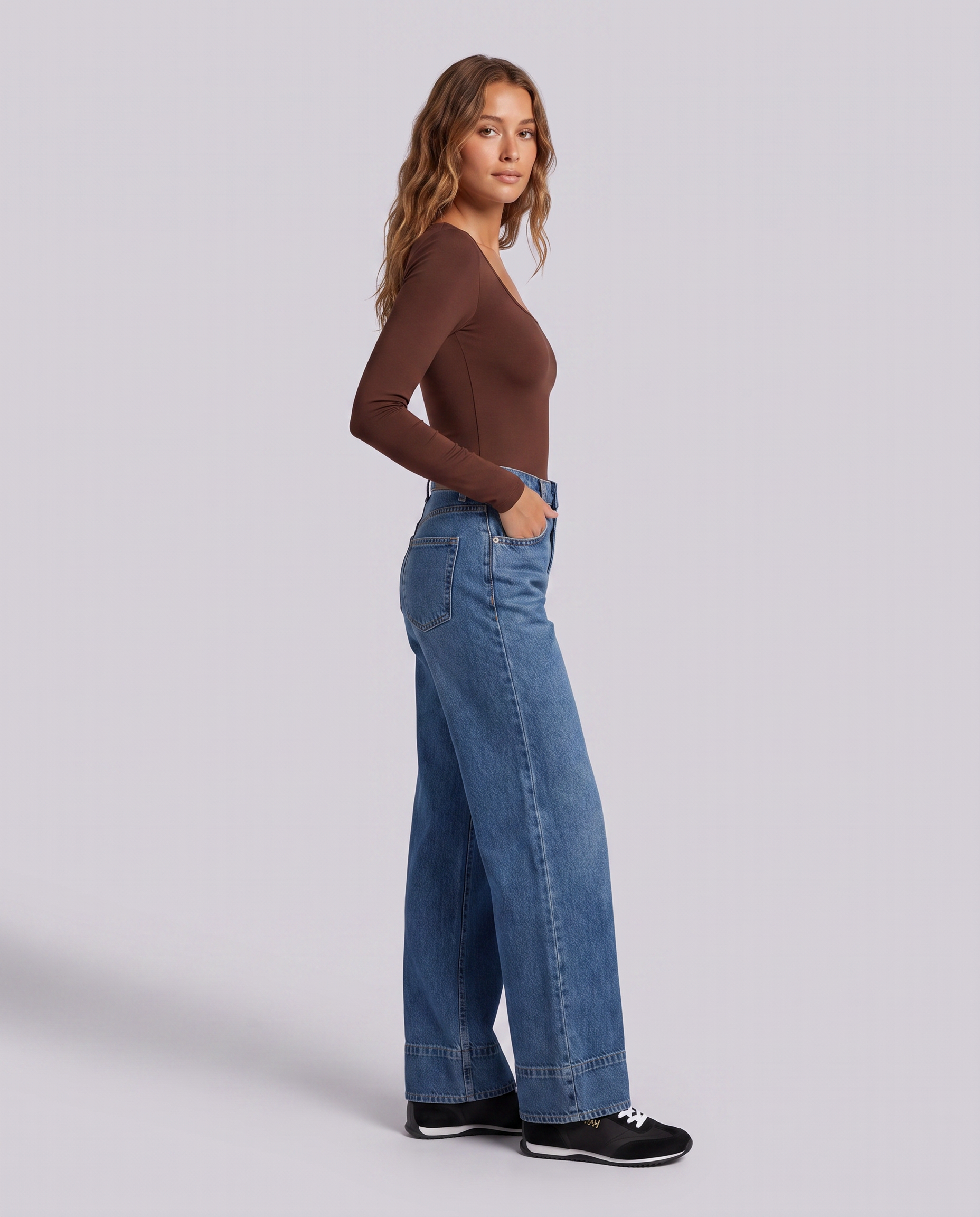 Blue Relaxed Fit Mid Wash Denim Jeans - Hustle N Holla