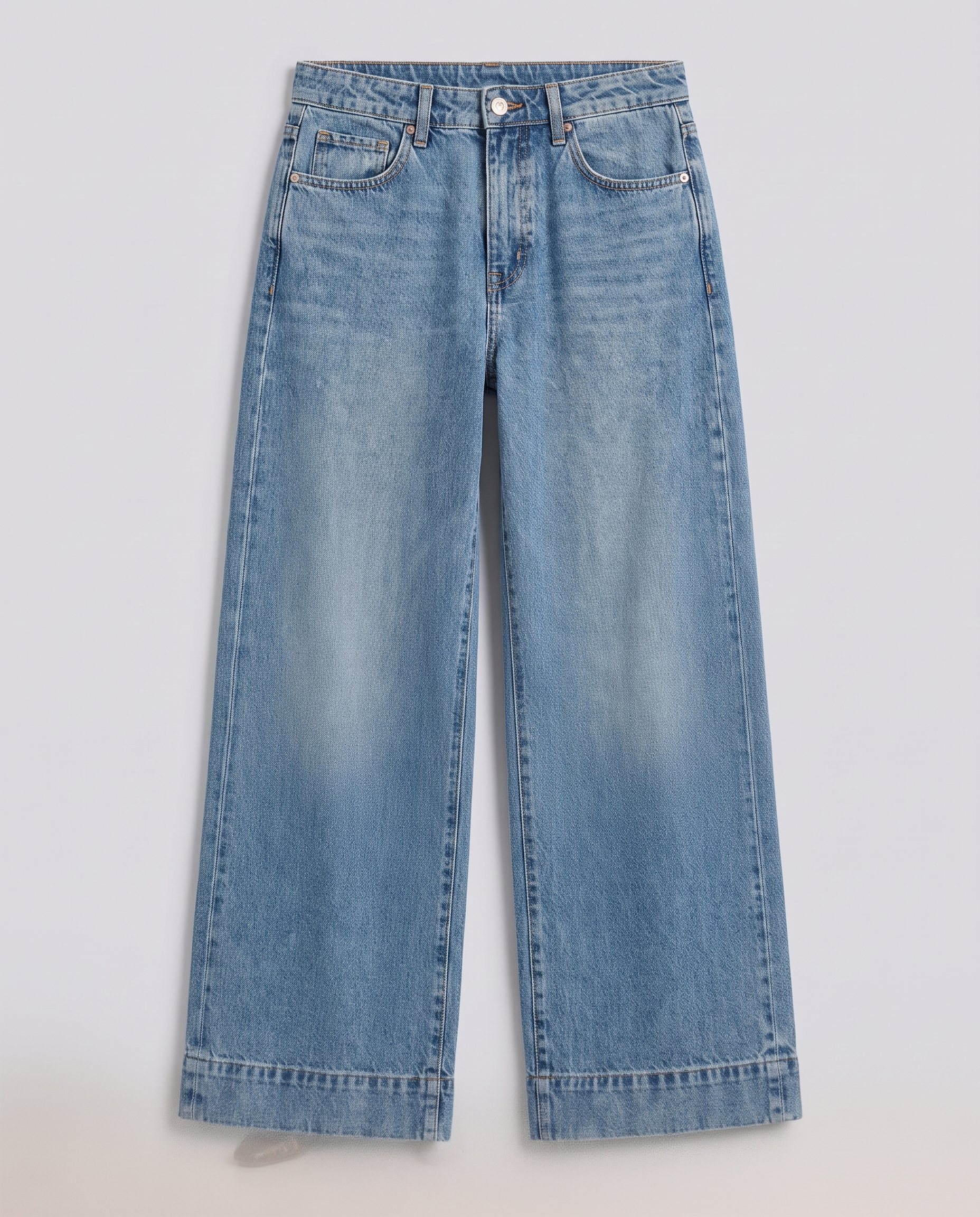 Blue Relaxed Fit Vintage Wash Denim Jeans - Hustle N Holla