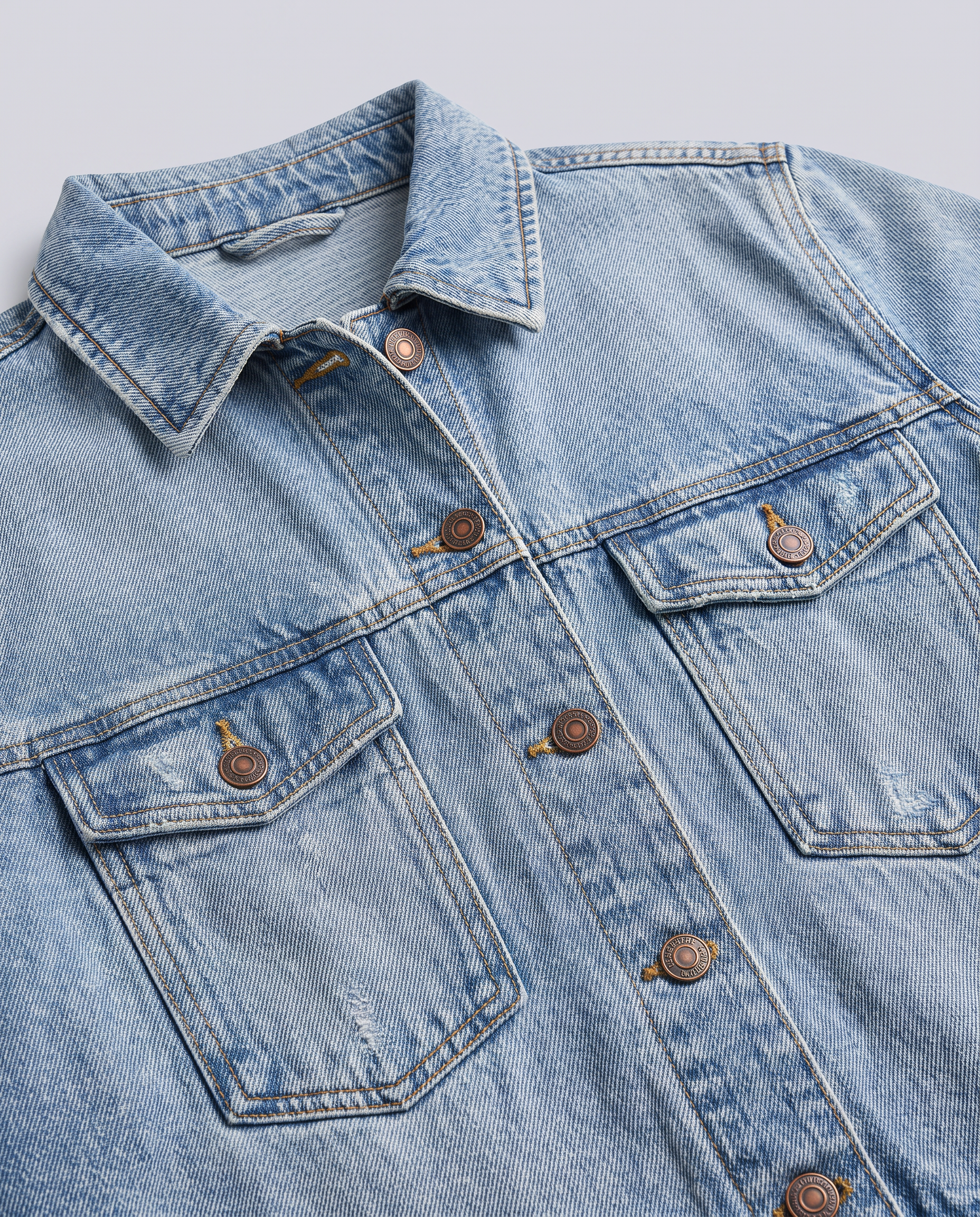 Blue Light Vintage Wash Crop Denim Jacket - Hustle N Holla