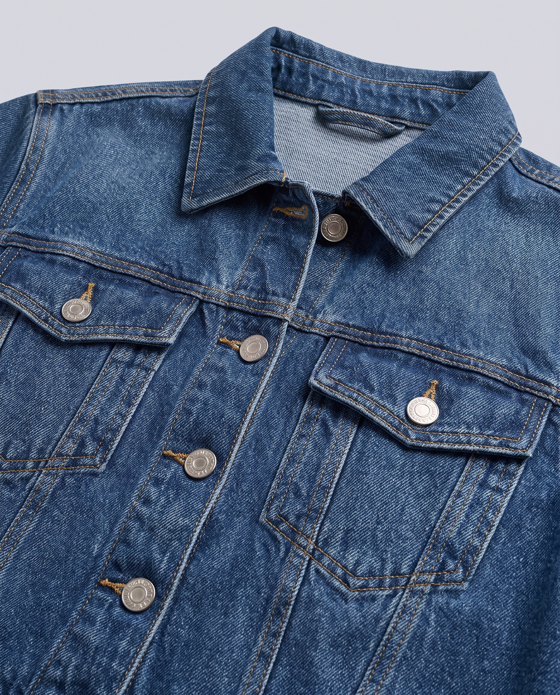 Blue Mid Wash Crop Denim Jacket - Hustle N Holla