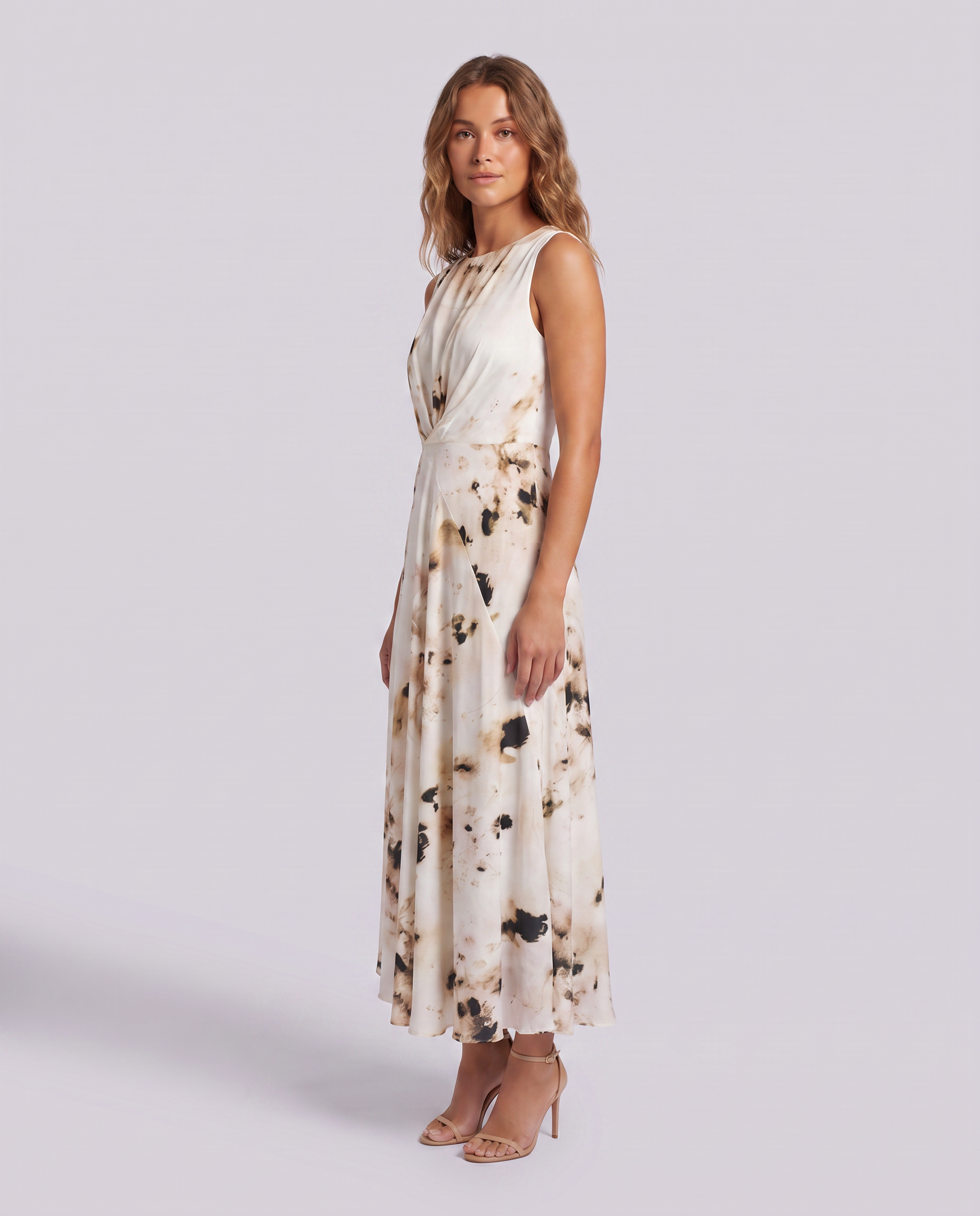 Eggshell White Draped Evening Dress - Hustle N Holla