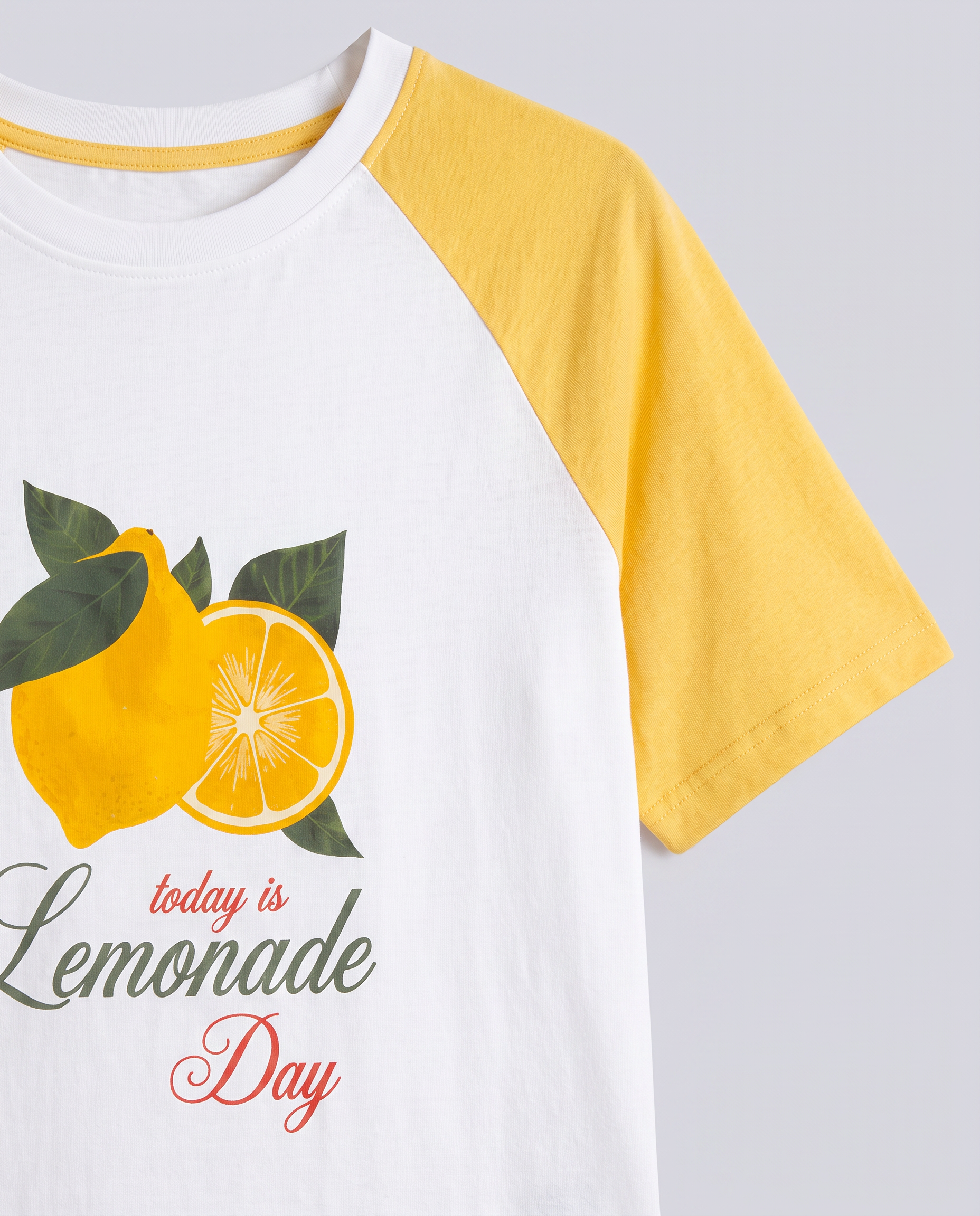 White & Yellow Raglan Graphic T-Shirt - Hustle N Holla