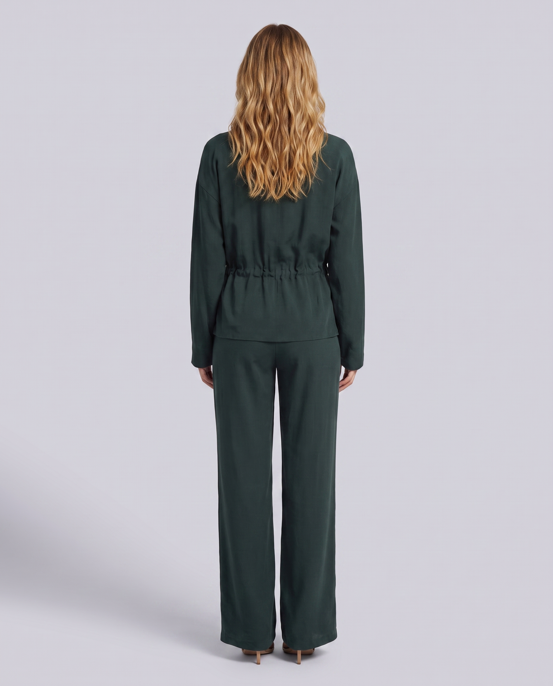Teal Front Zipper Relaxed Fit Collared Top - Hustle N Holla