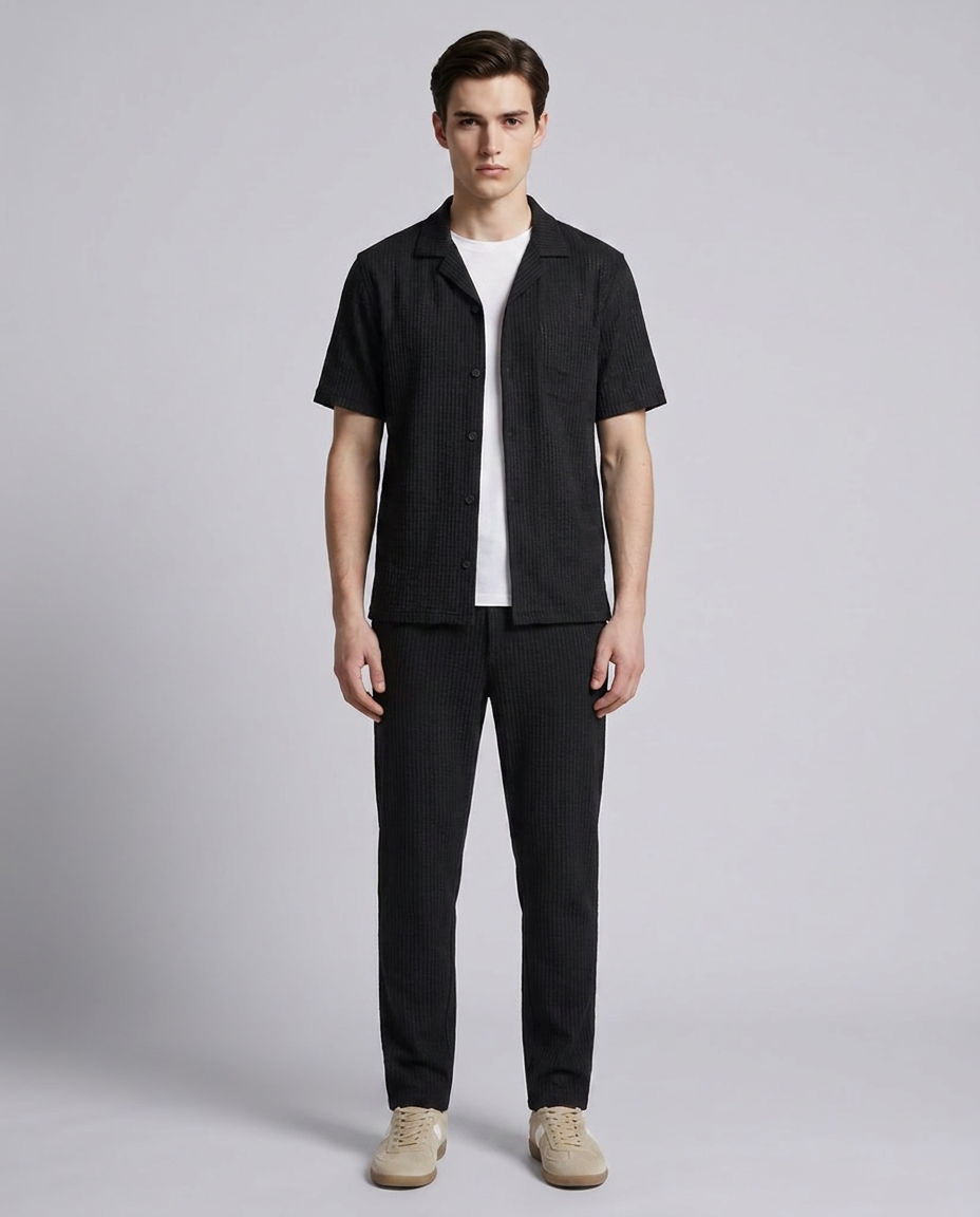 Black Regular Fit Short Sleeve Shirt - Hustle N Holla