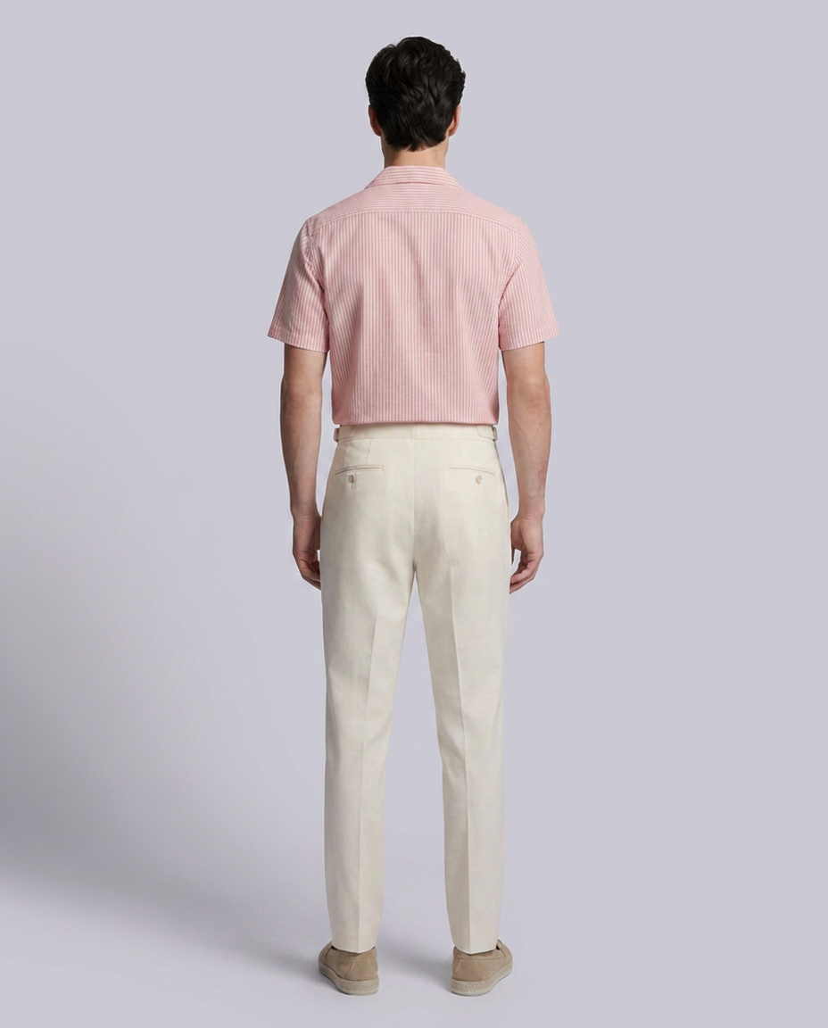 Pink Short Sleeves Striped Regular Fit Shirt - Hustle N Holla