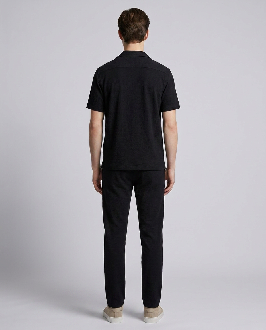 Black Regular Fit Short Sleeve Shirt - Hustle N Holla