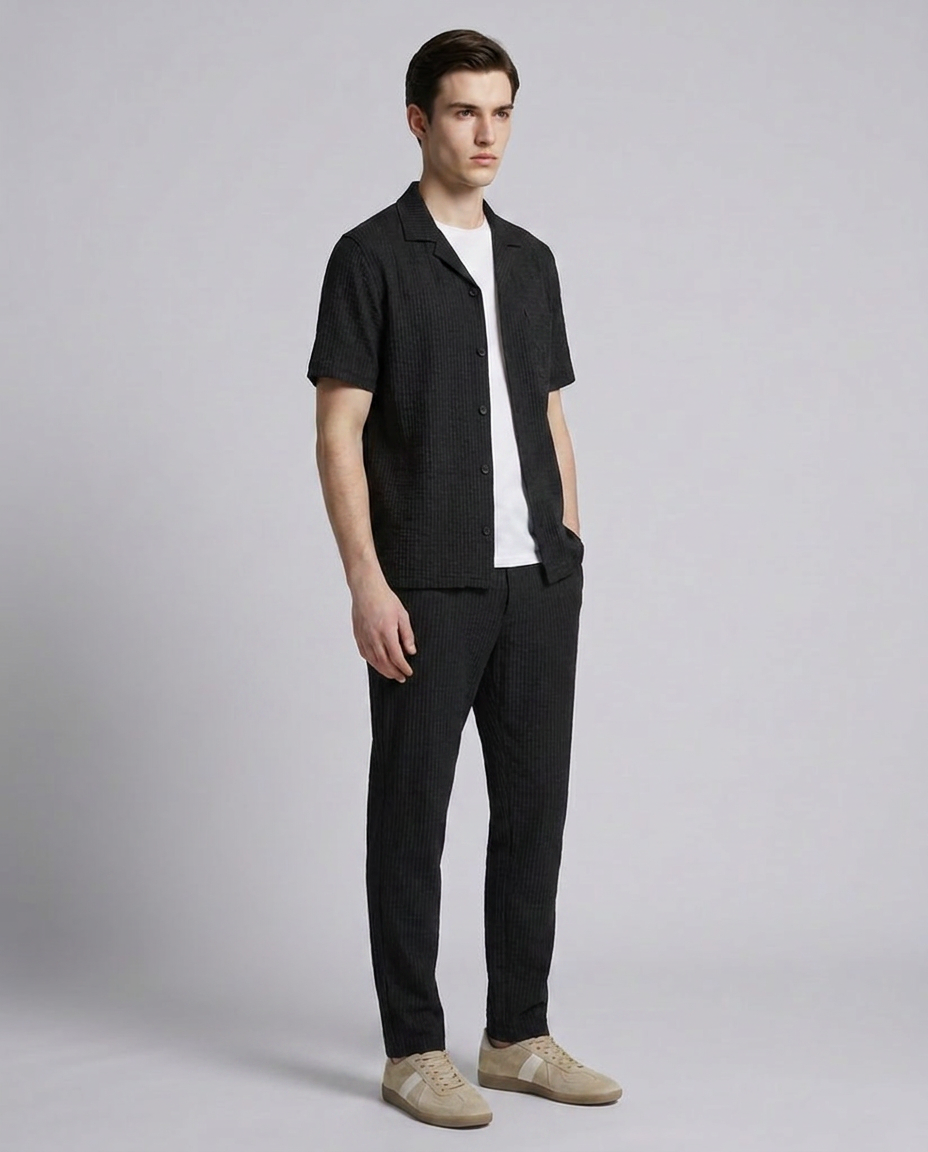 Black Regular Fit Short Sleeve Shirt - Hustle N Holla