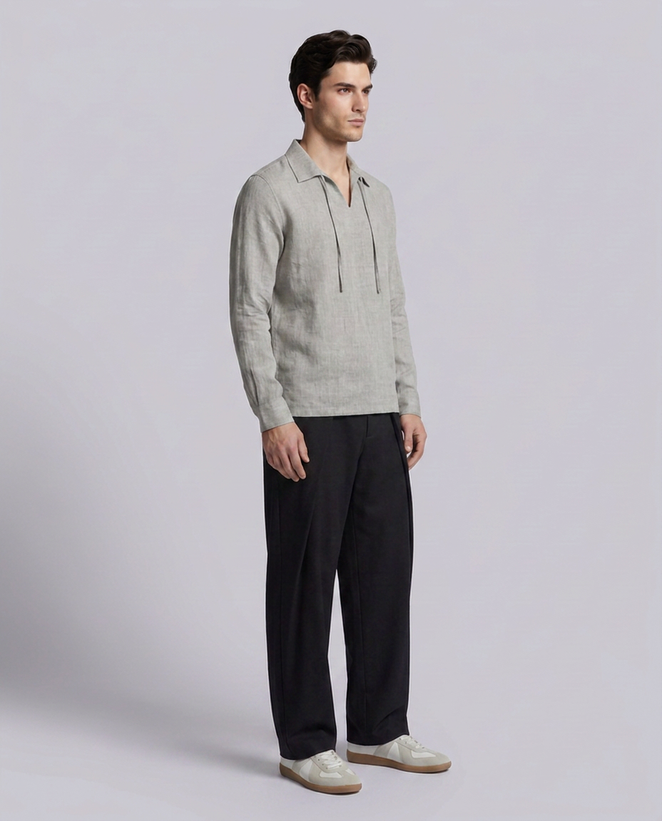 Grey Loose Fit Full Sleeve Shirt - Hustle N Holla