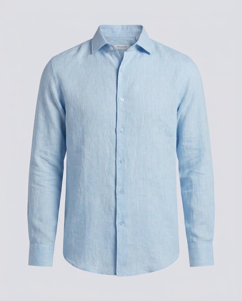 Blue Long Sleeves Loose Fit Shirt - Hustle N Holla