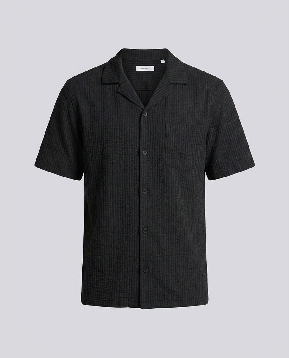 Black Regular Fit Short Sleeve Shirt - Hustle N Holla