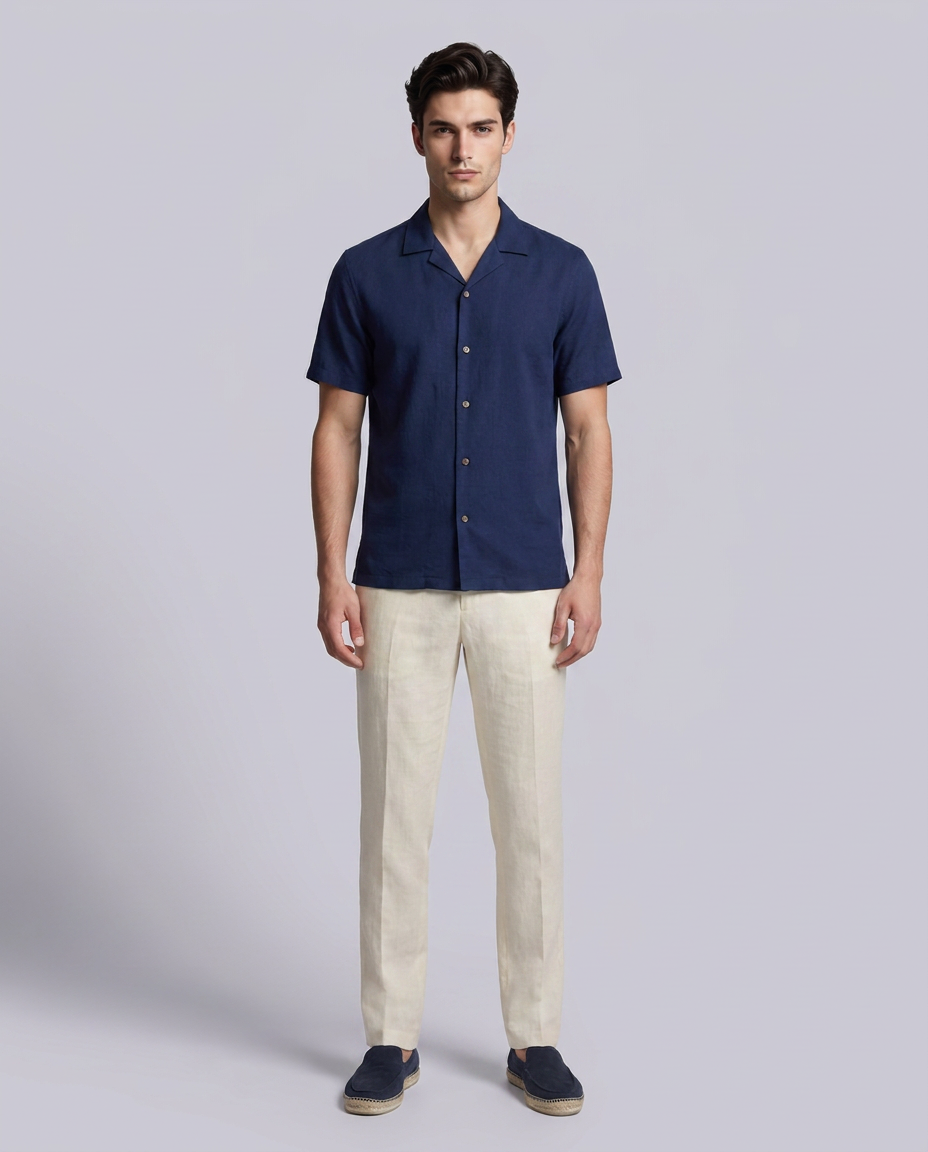 Cream Smart Tailored Straight Fit Minor Fault Trousers - Hustle N Holla