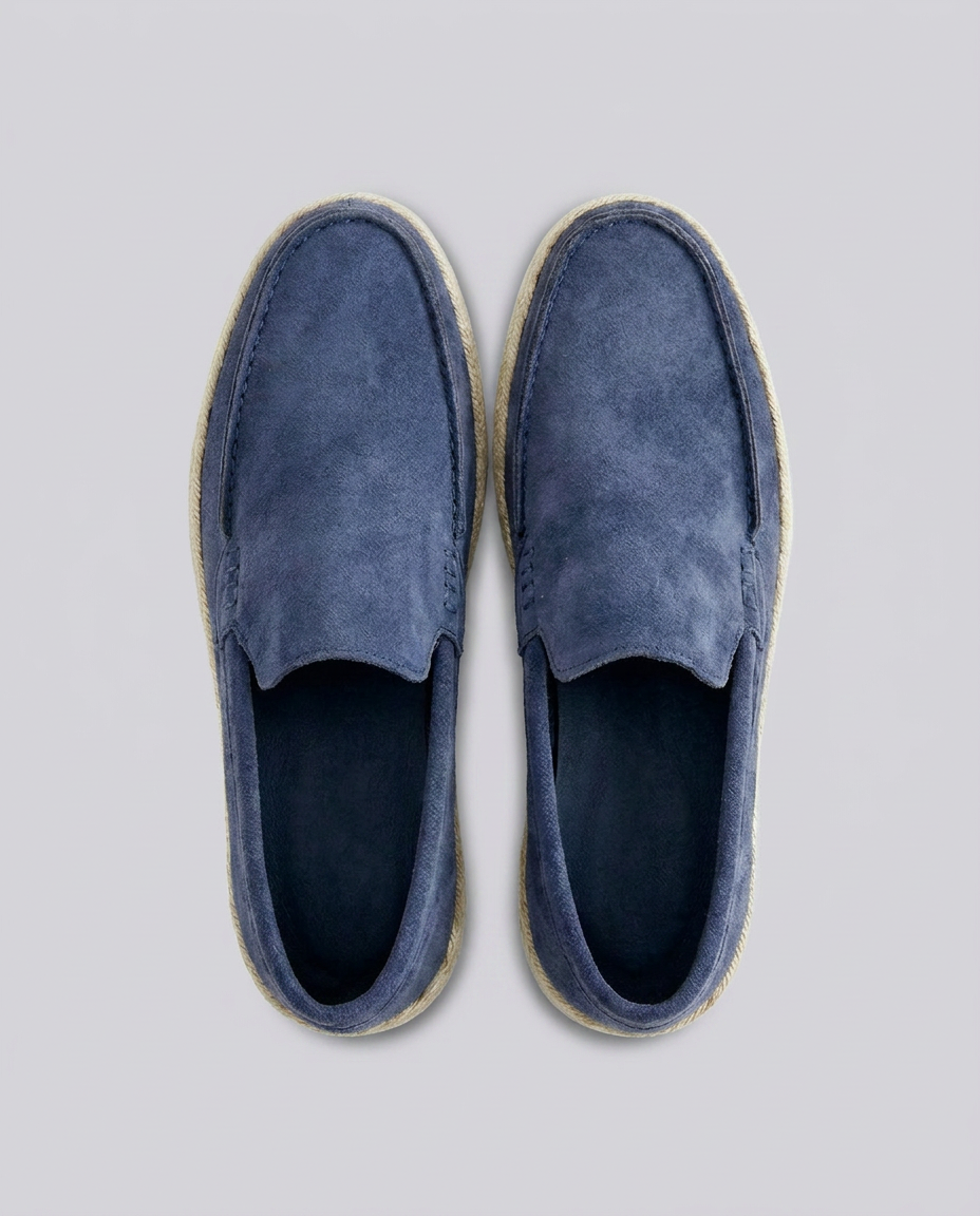 Blue Suede Espadrilles Loafers - Hustle N Holla