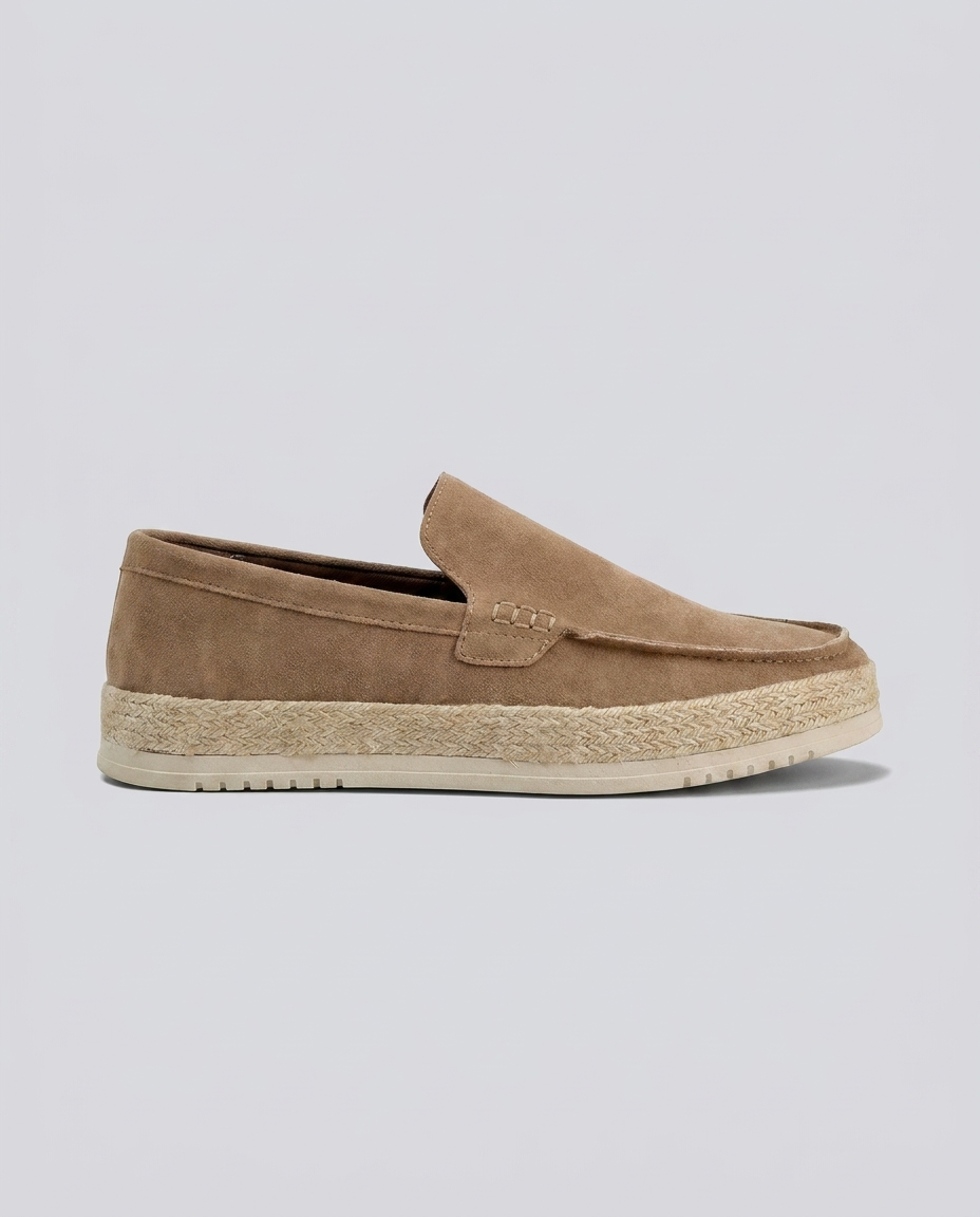 Beige Suede Espadrille Loafers - Hustle N Holla