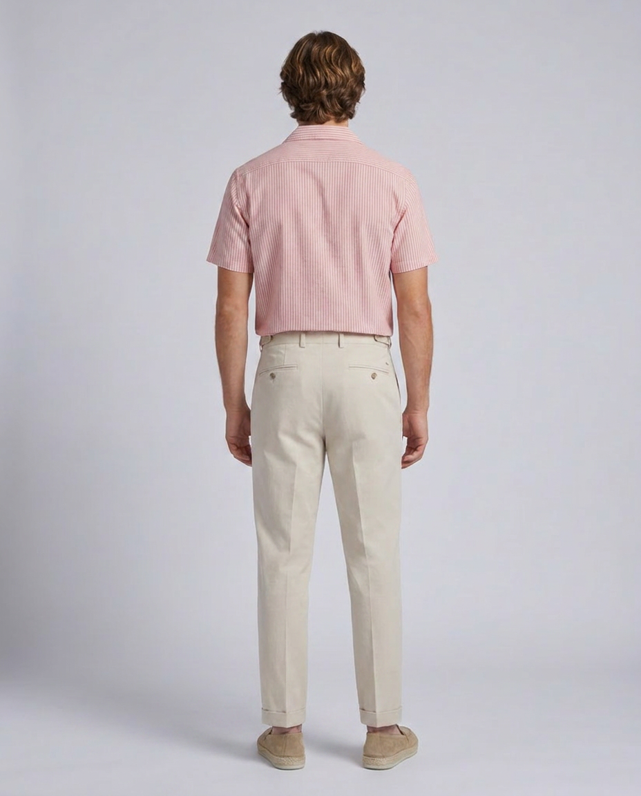 Beige Smart Tailored Tappered Fit Premium Trousers - Hustle N Holla