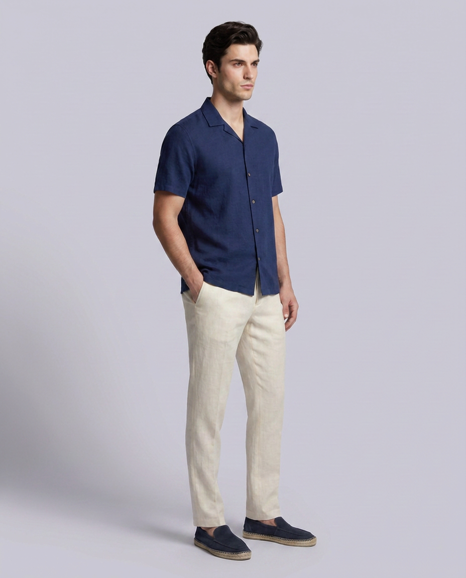 Cream Smart Tailored Straight Fit Minor Fault Trousers - Hustle N Holla
