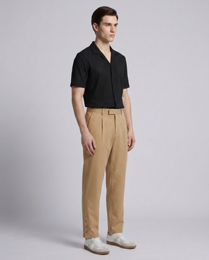 Tan Loose Fit Premium Trousers - Hustle N Holla