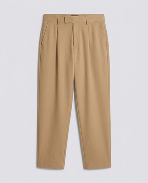 Tan Loose Fit Premium Trousers - Hustle N Holla