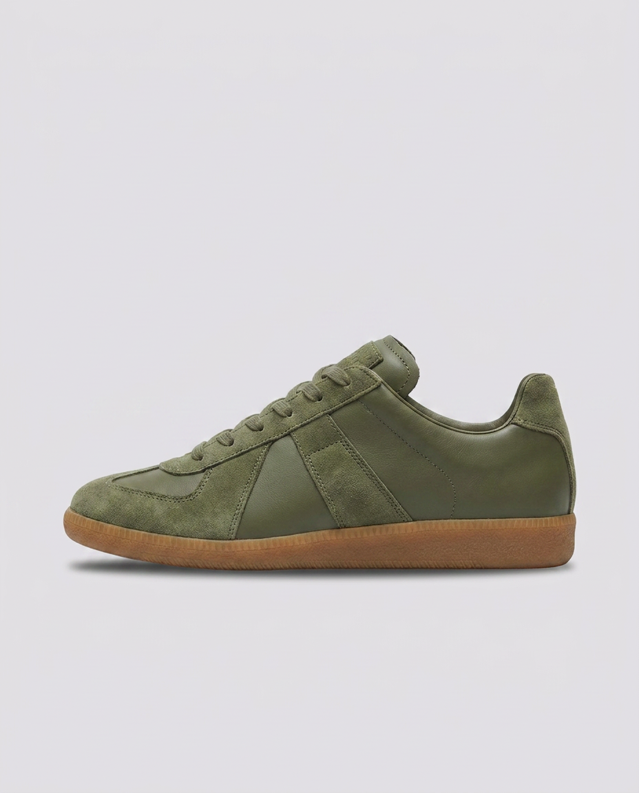 Sage Green Duo Tone Trainers - Hustle N Holla