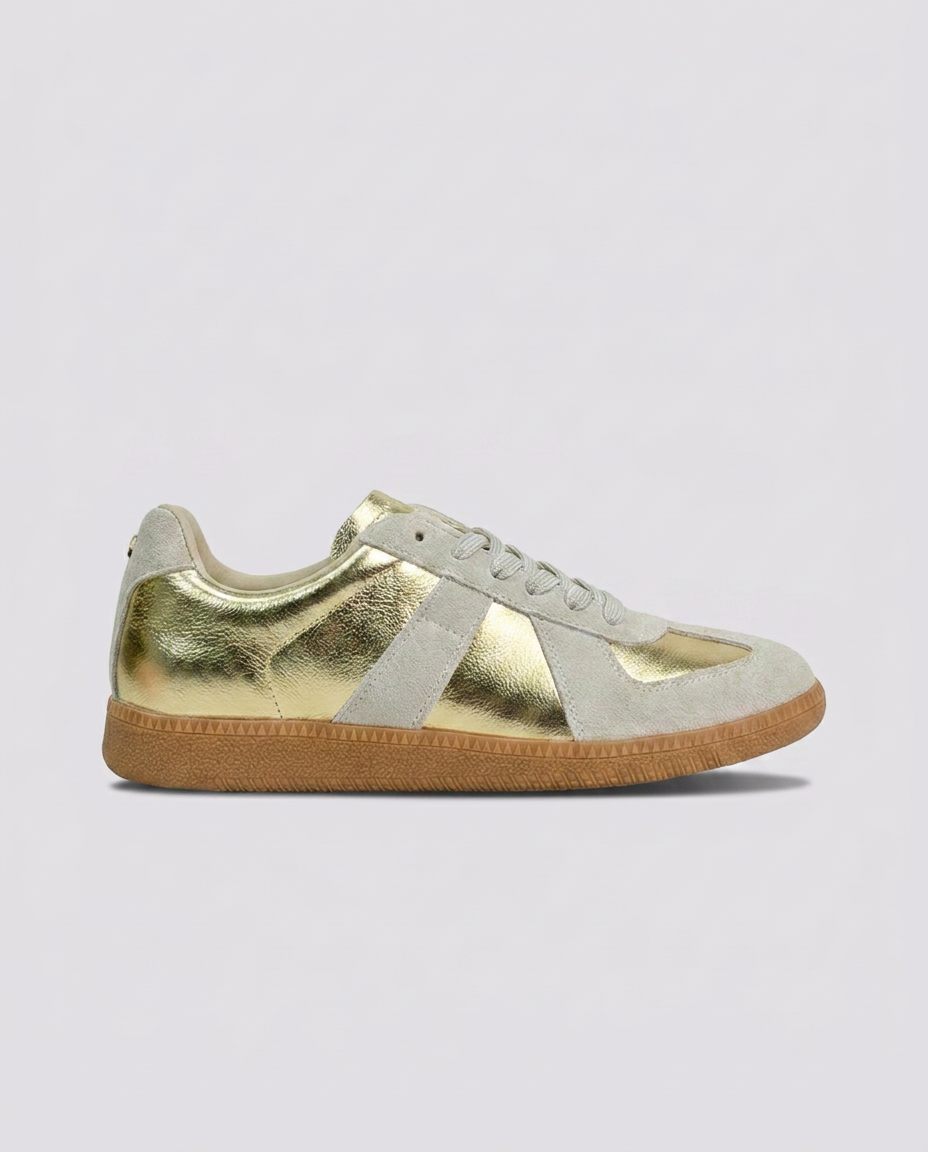 Gold Metallic Trainers - Hustle N Holla