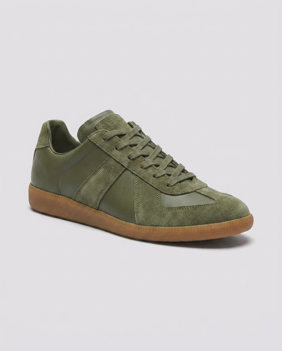 Sage Green Duo Tone Trainers - Hustle N Holla