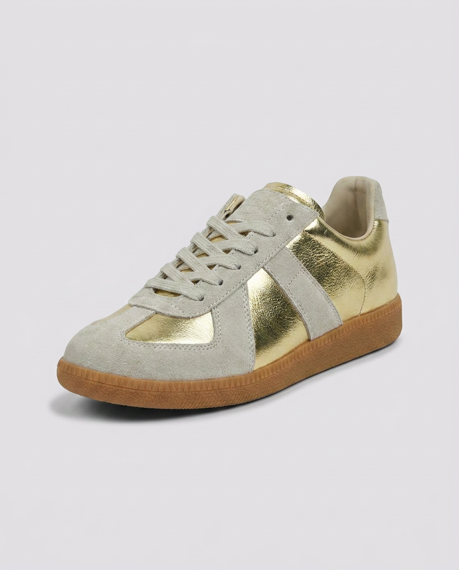 Gold Metallic Trainers - Hustle N Holla
