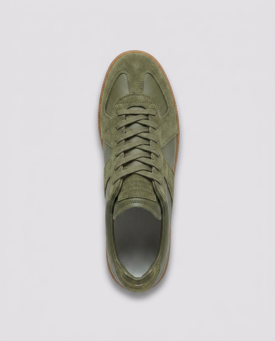 Sage Green Duo Tone Trainers - Hustle N Holla