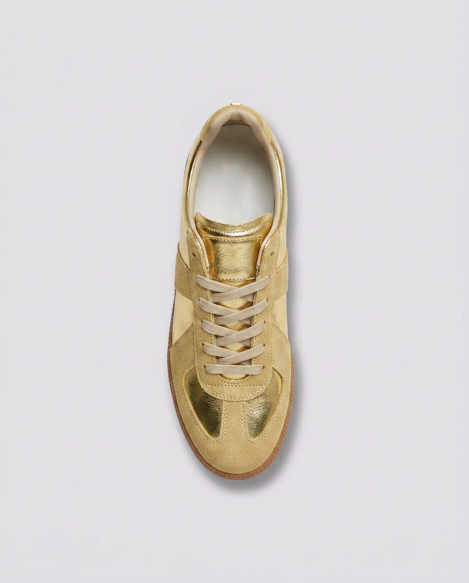 Gold Metallic Trainers - Hustle N Holla