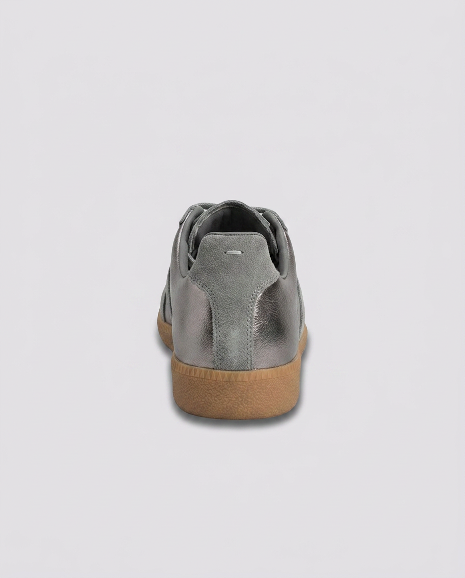 Dark Grey Metallic Trainers - Hustle N Holla