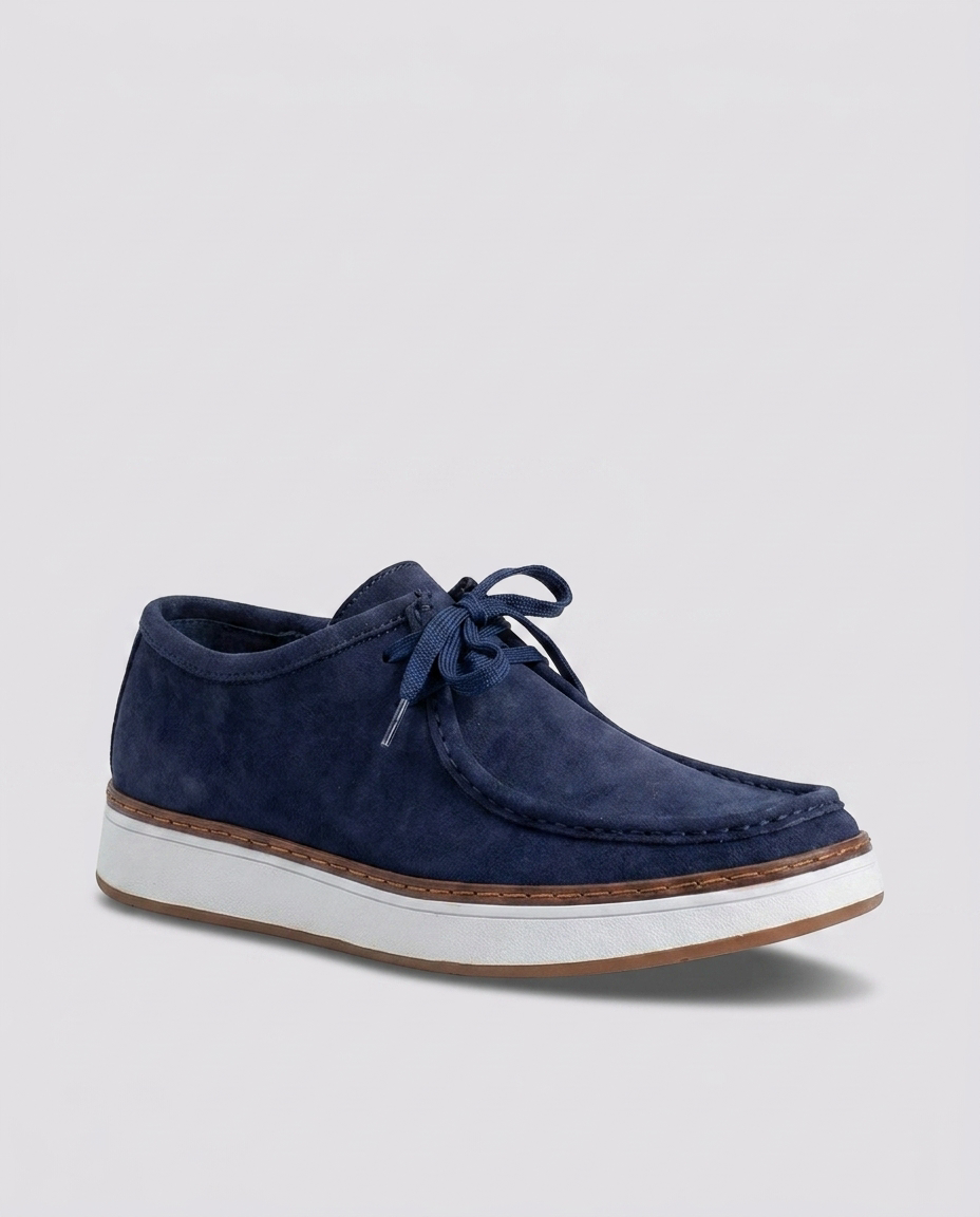 Navy Suede Boat Loafers - Hustle N Holla