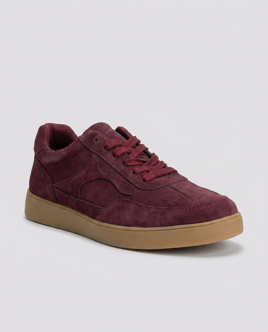 Suede Burgundy Minor Fault Trainers