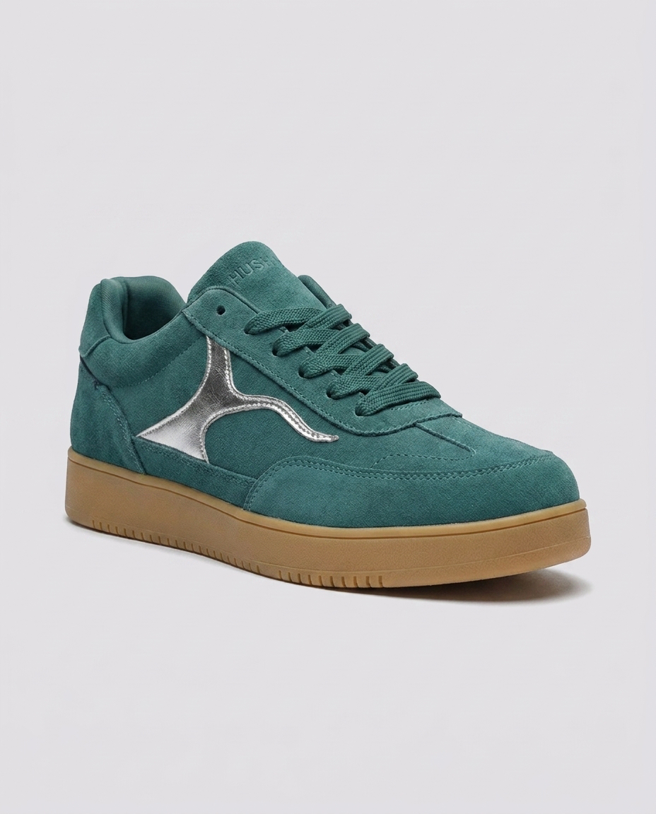 Teal Metallic Accent Trainers - Hustle N Holla