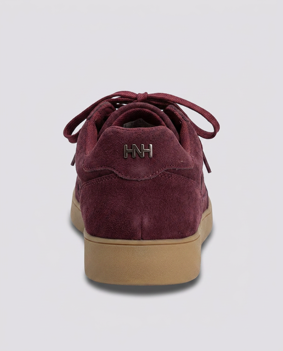 Suede Burgundy Minor Fault Trainers heel