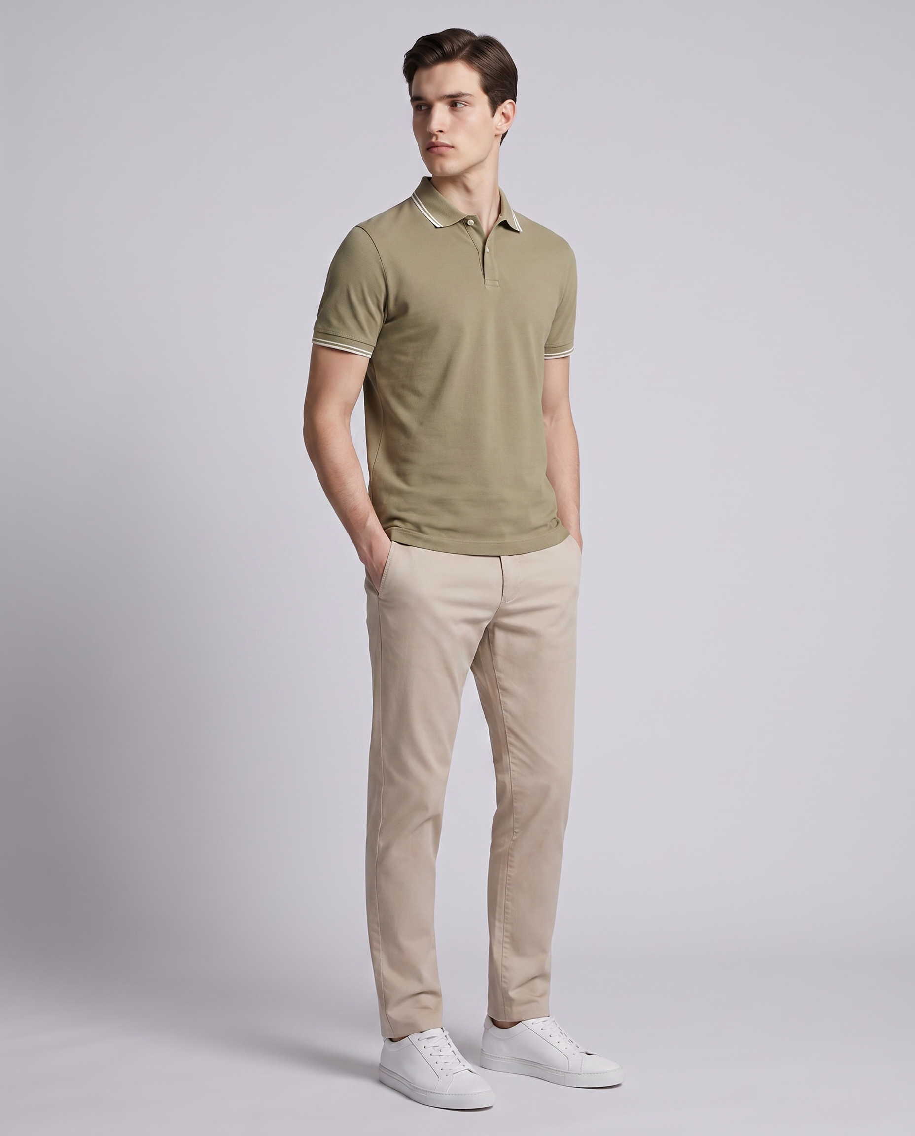 Olive Green Regular Fit Pique Polo - Hustle N Holla
