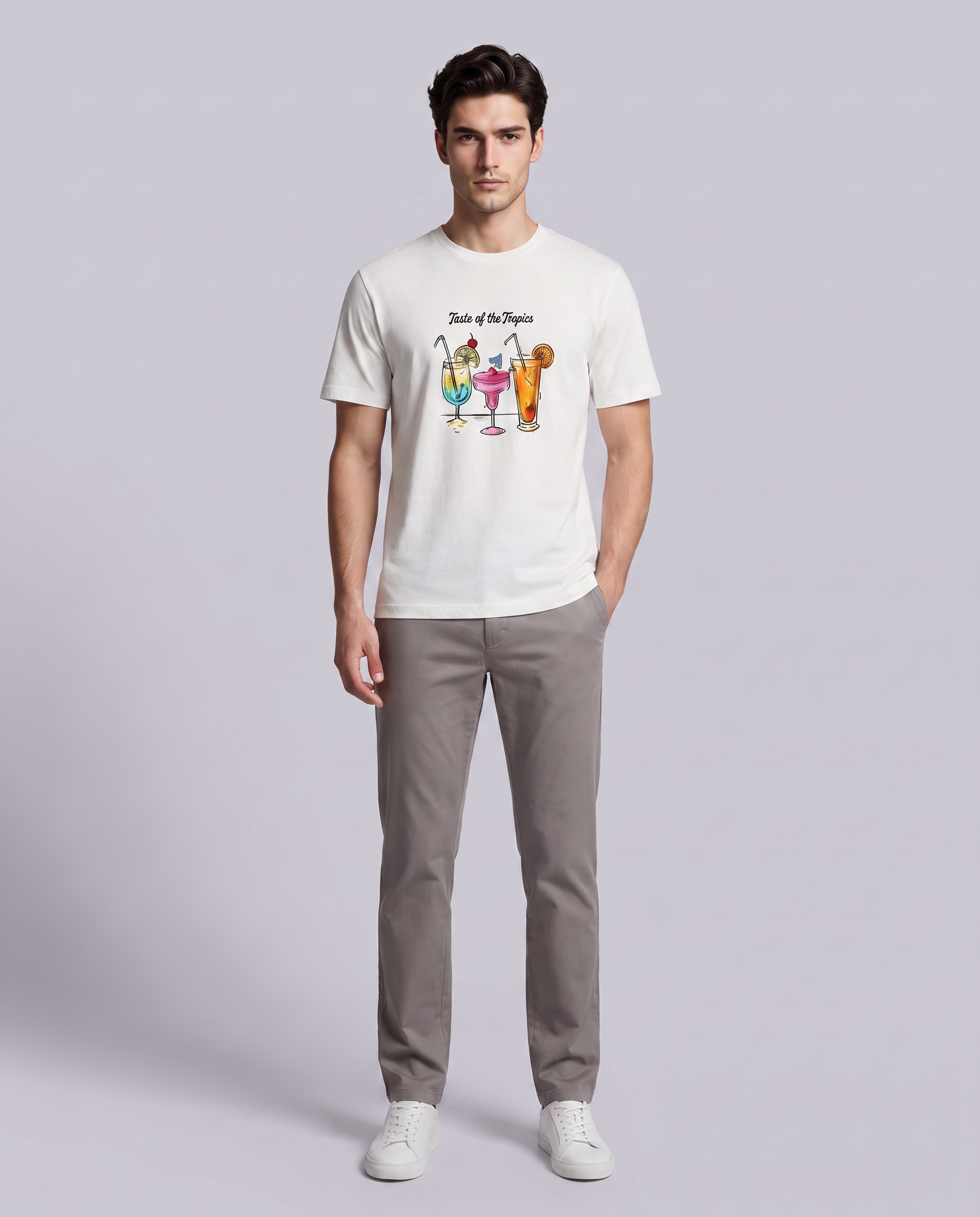 White Boxy Fit Graphic T-Shirt - Hustle N Holla