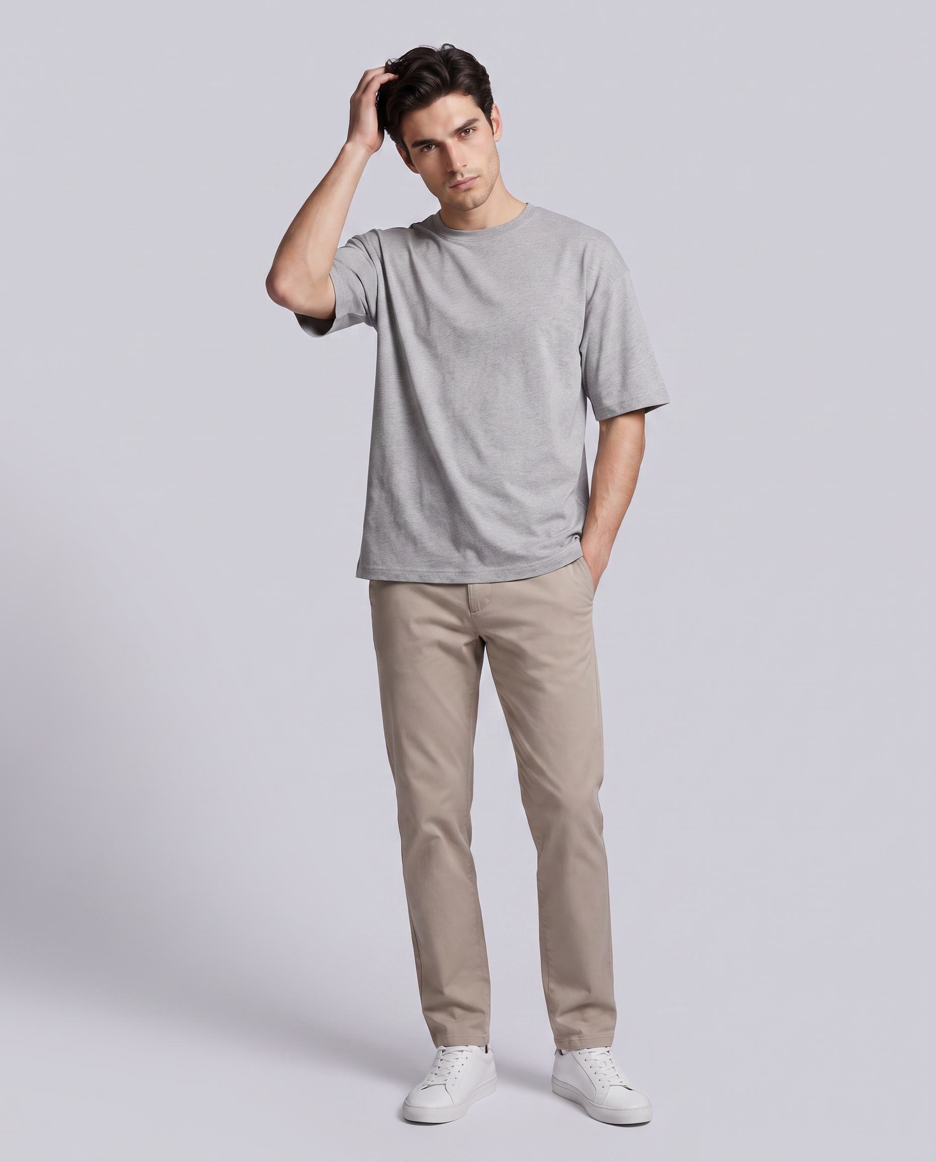 Grey Oversized Basic T-Shirt - Hustle N Holla