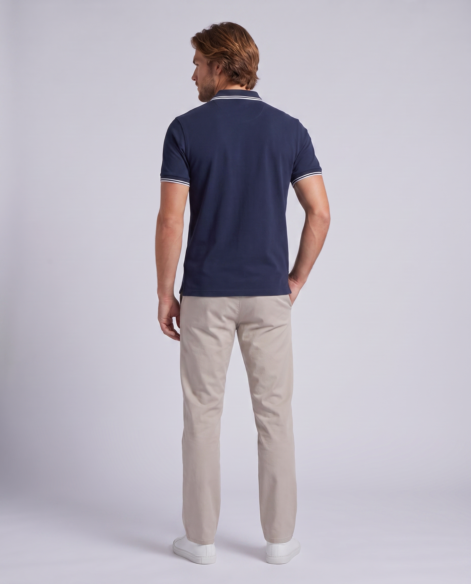 Navy Regular Fit Pique Polo - Hustle N Holla