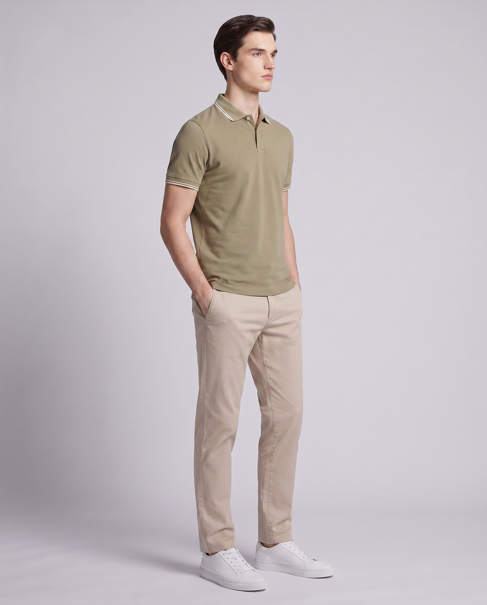 Olive Green Regular Fit Pique Polo - Hustle N Holla