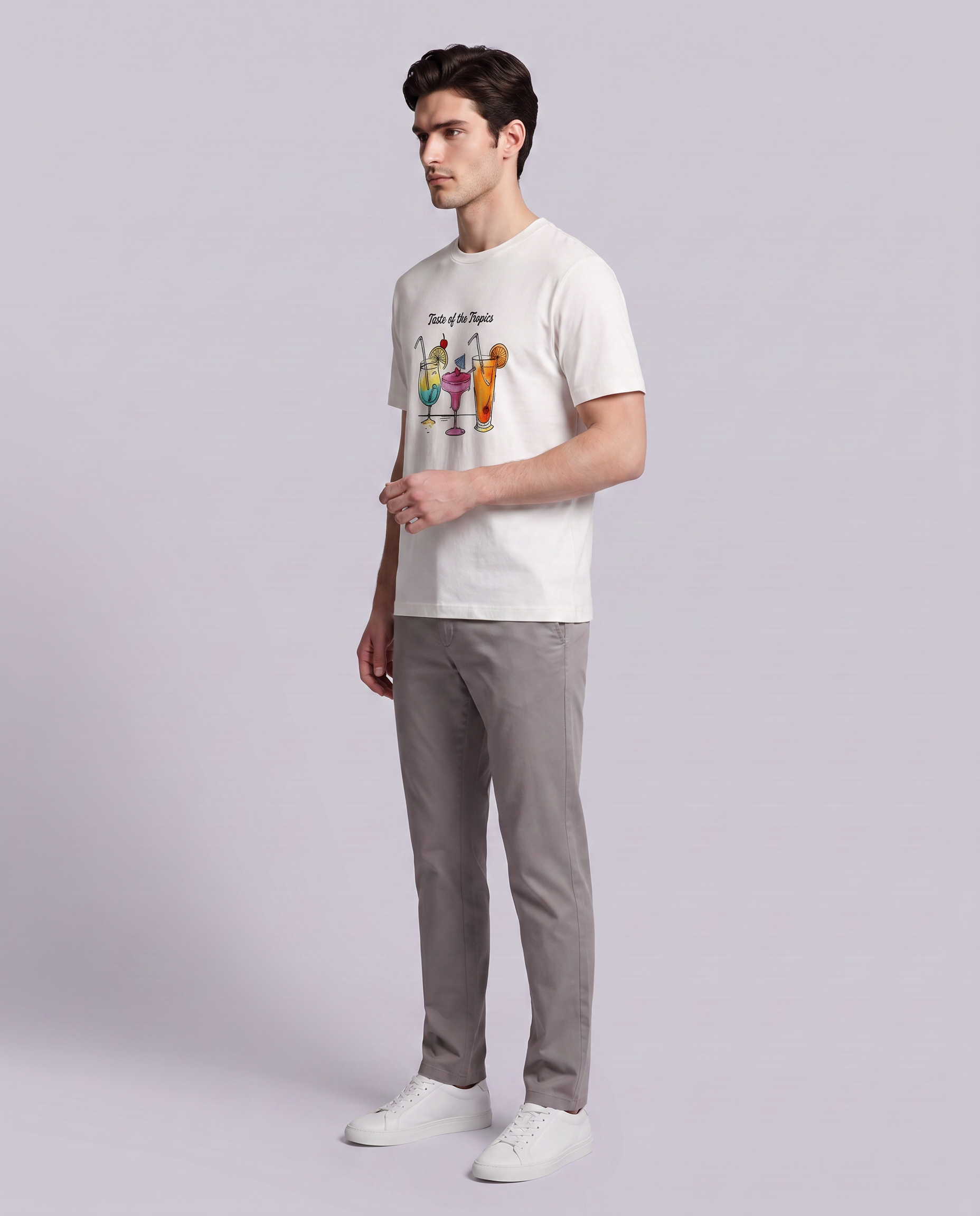 White Boxy Fit Graphic T-Shirt - Hustle N Holla