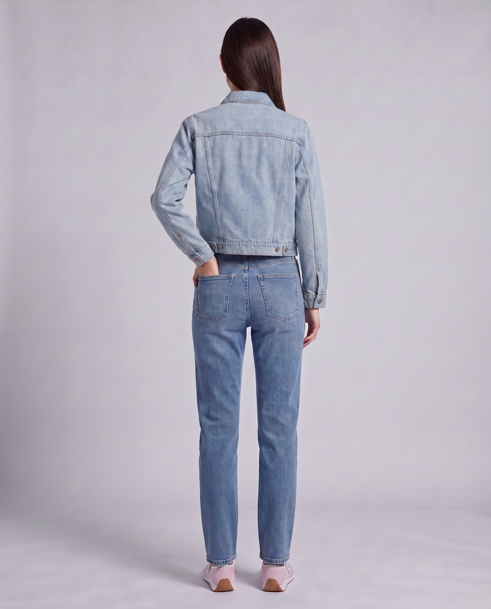 Blue Light Vintage Wash Crop Denim Jacket - Hustle N Holla