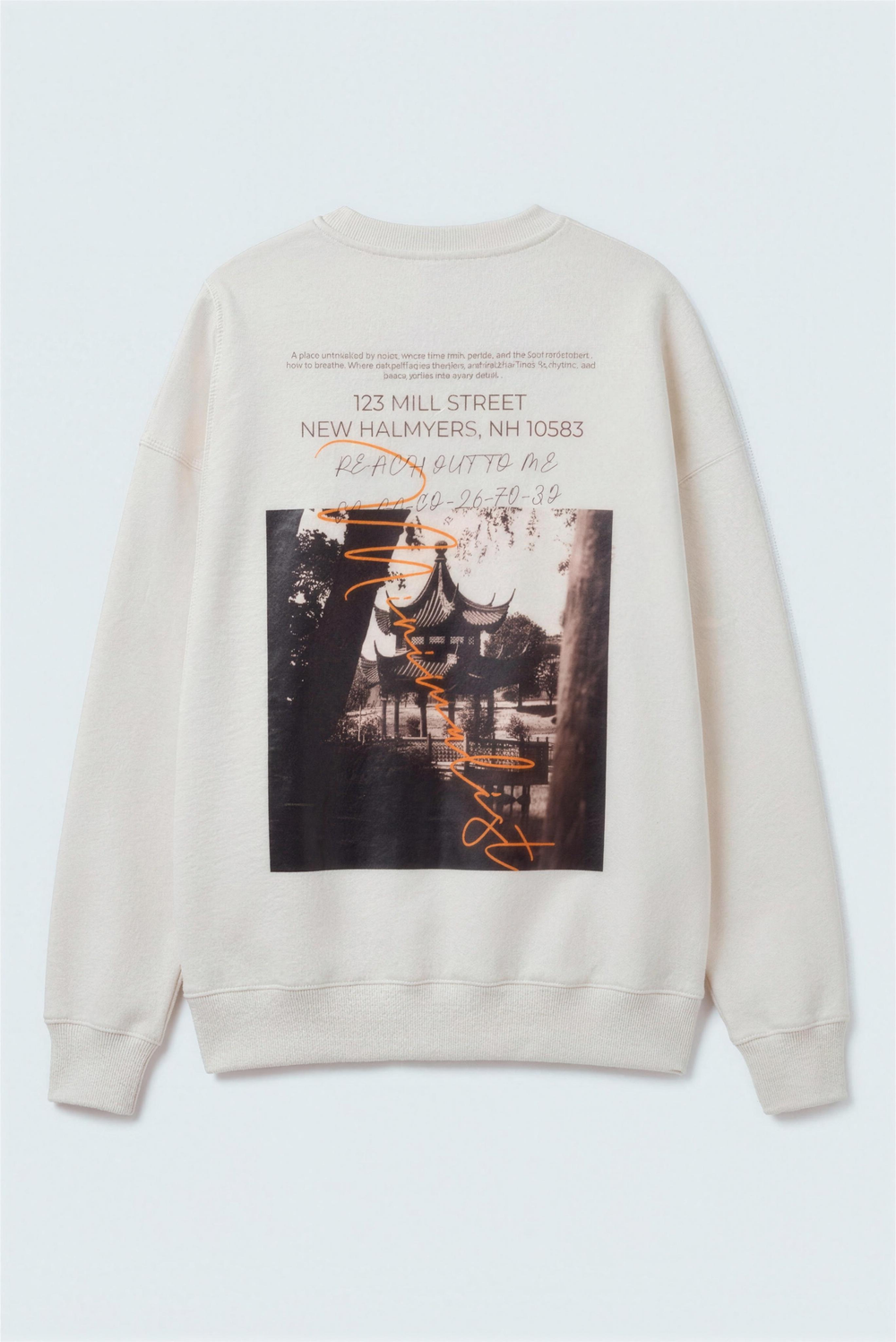 White Relaxed Fit Graphic Sweatshirt - Hustle N Holla