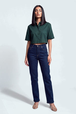 Indigo Blue Straight Jeans - Hustle N Holla