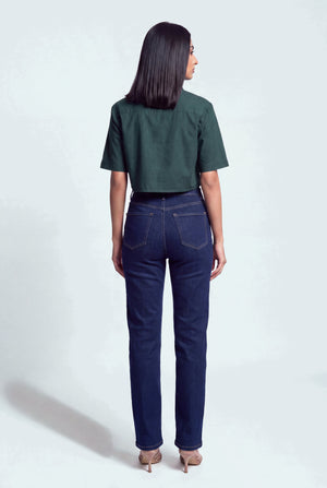 Indigo Blue Straight Jeans - Hustle N Holla