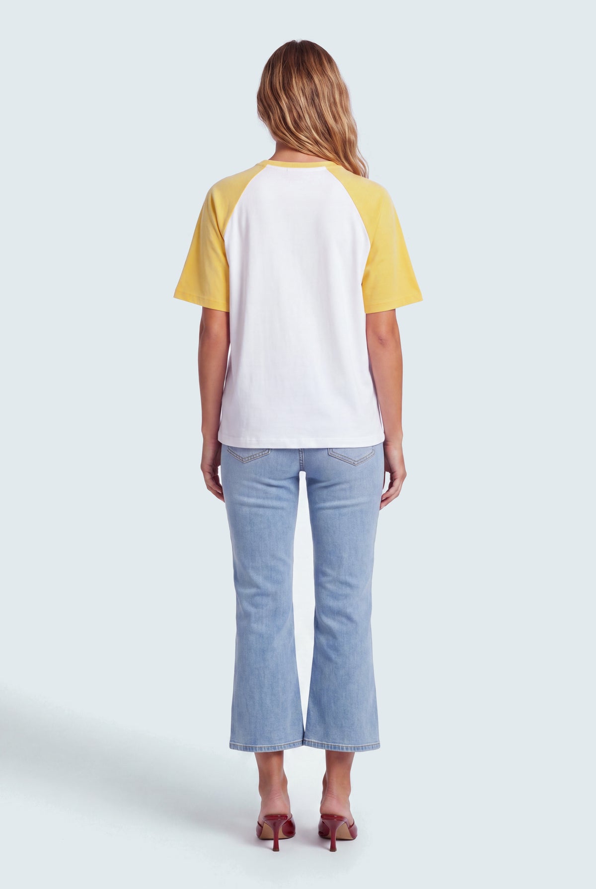 Light Blue Mid Rise Cropped Flared Jeans - Hustle N Holla