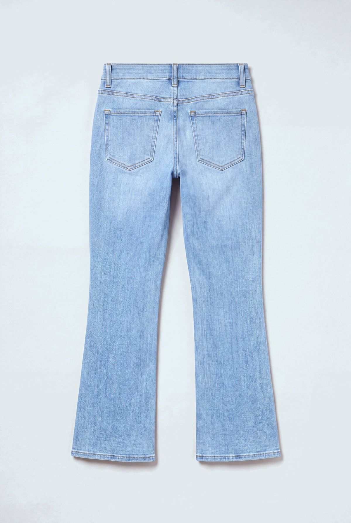 Light Blue Mid Rise Cropped Flared Jeans - Hustle N Holla