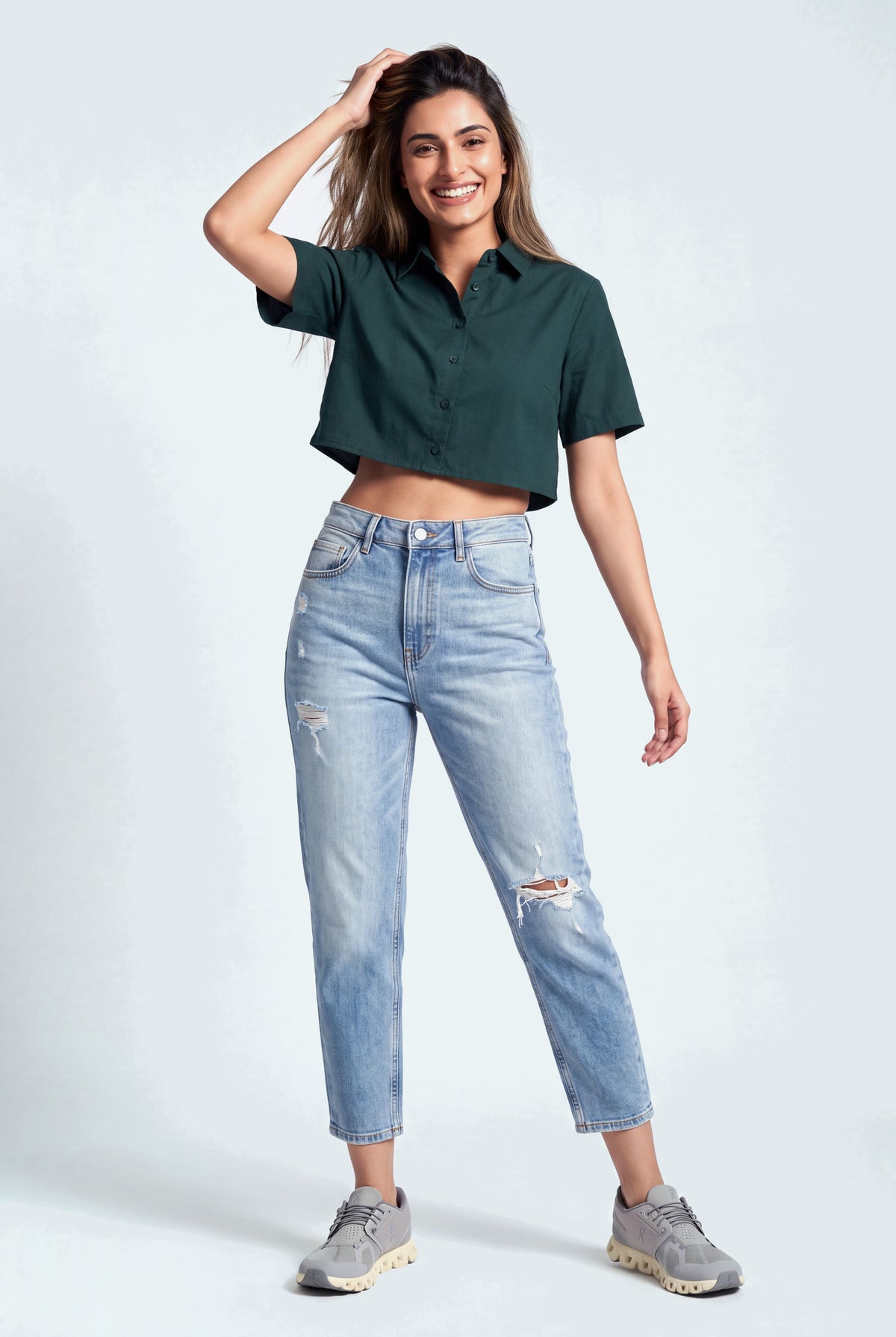 Mid-Blue Denim Jeans - Hustle N Holla