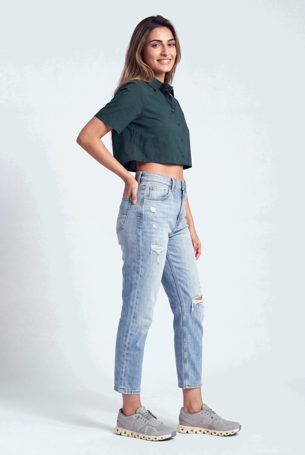 Mid-Blue Denim Jeans - Hustle N Holla